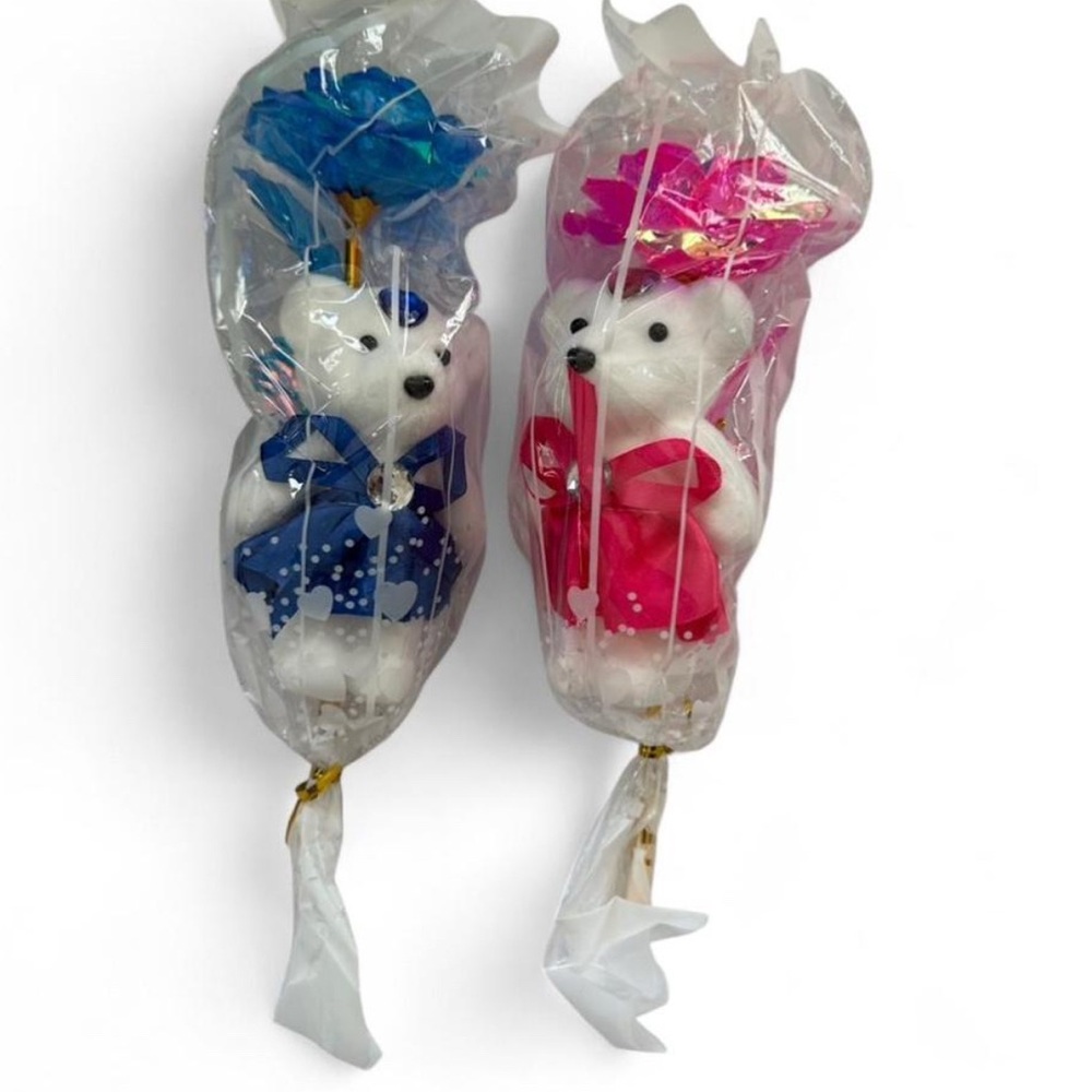 Cute Bear Plush  Teddy Bear Set — Pink & Blue